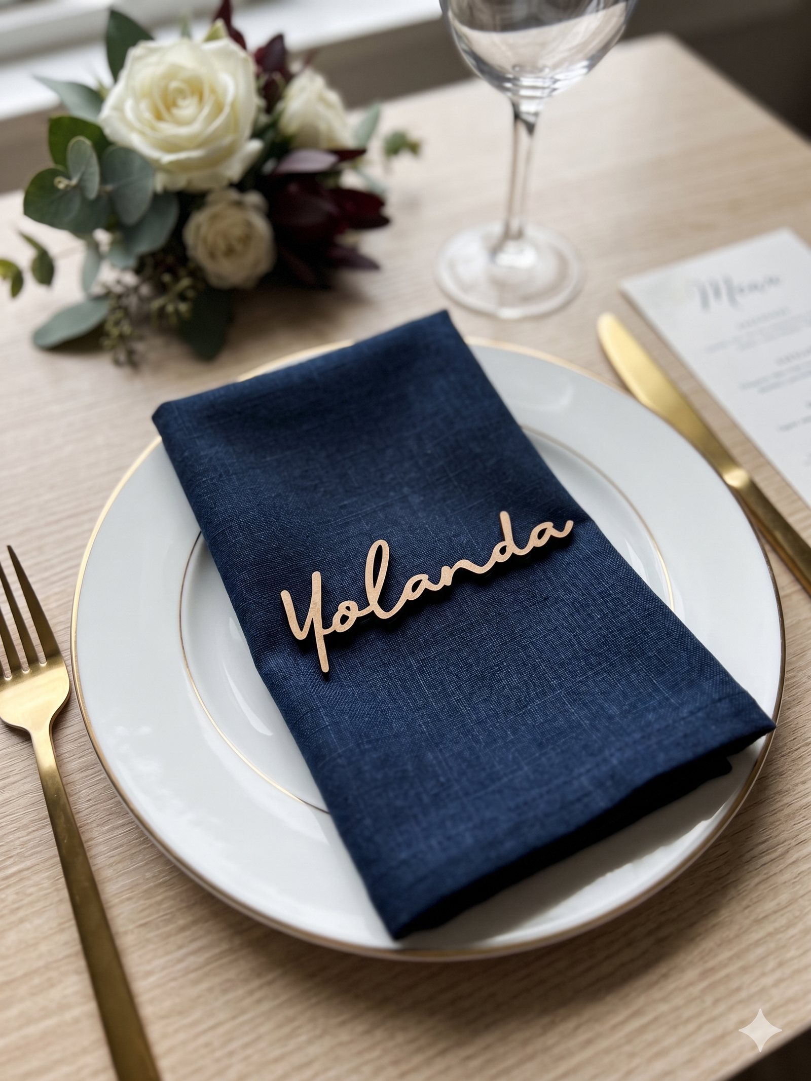 Marcasitios Personalizados para Eventos - Madera, Metacrilato y Llavero. Opción imán