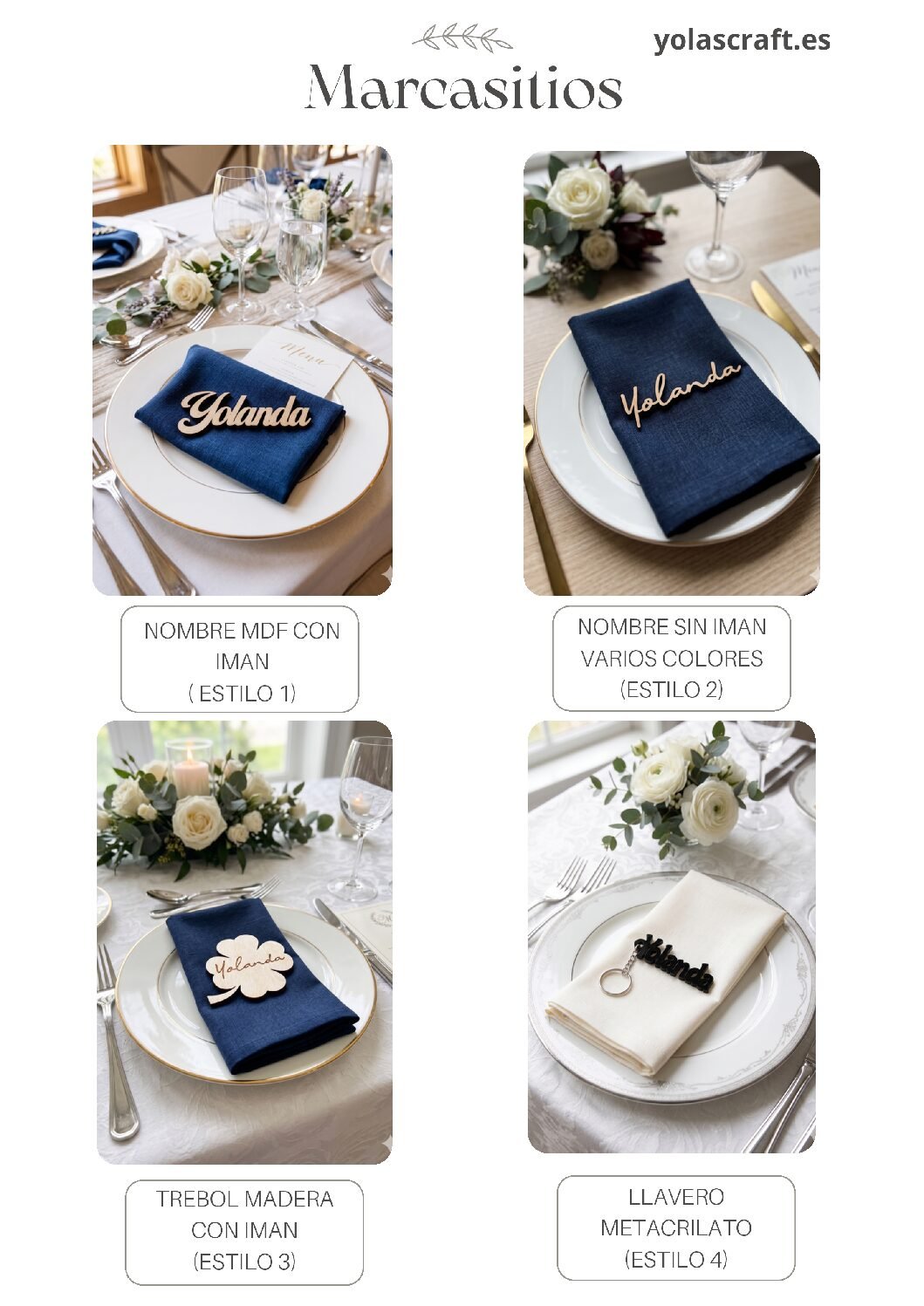 Marcasitios Personalizados para Eventos - Madera, Metacrilato y Llavero. Opción imán - Imagen 6