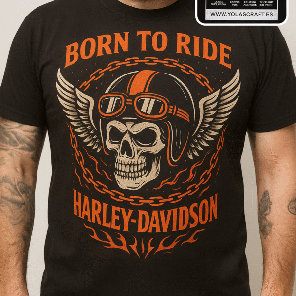 Camisetas para moteros personalizadas – Harley, Yamaha, Kawasaki y Honda | Diseño exclusivo YolasCraft