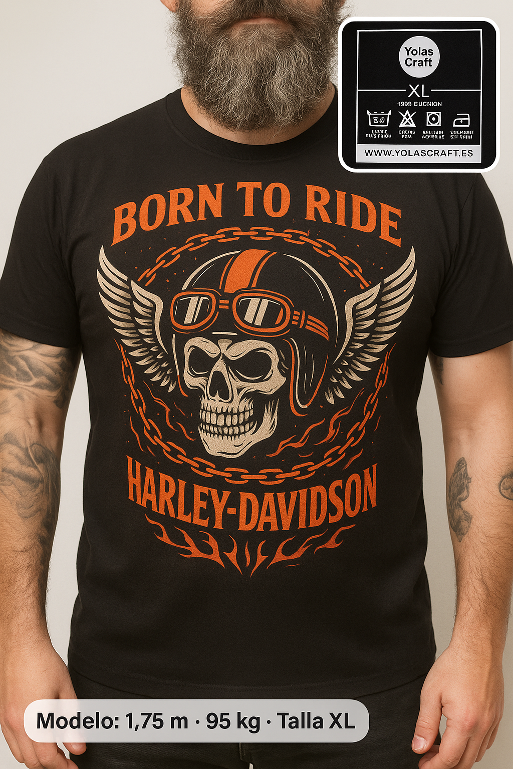 Camisetas para moteros personalizadas – Harley, Yamaha, Kawasaki y Honda | Diseño exclusivo YolasCraft