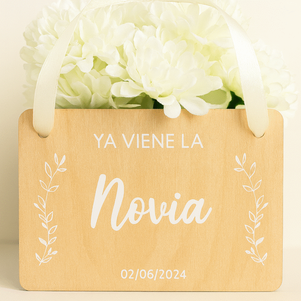 Cartel de madera