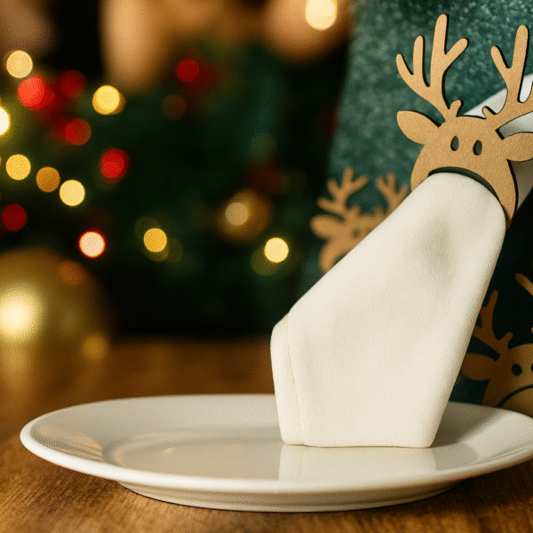Servilleteros de madera con forma de Reno – Navidad