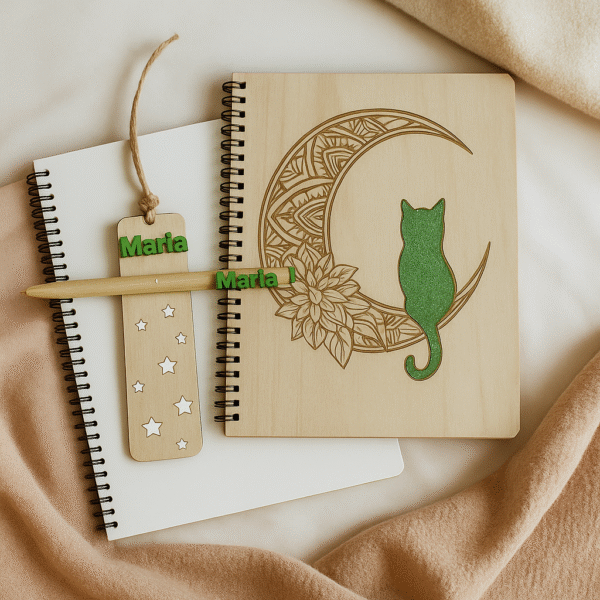 Pack de Escritura Creativa – Libreta + Punto de Lectura + Lápiz Personalizados