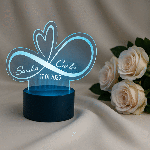 Lámpara LED personalizada con símbolo Infinito