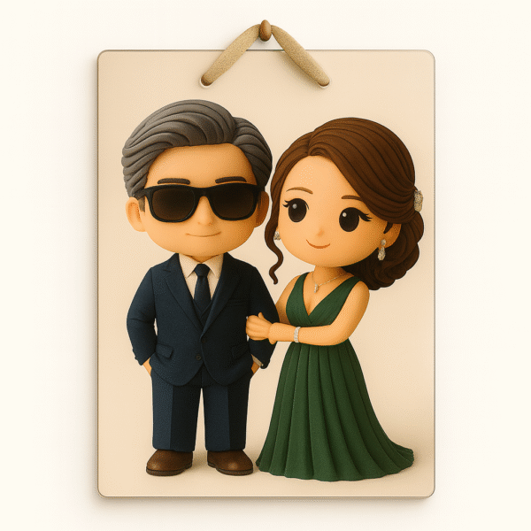 Cuadro estilo Funko para padres | Regalo especial de boda