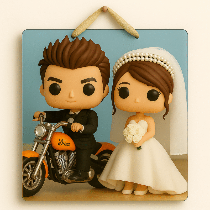 Cuadro de novios estilo Funko personalizado (metacrilato) - Imagen 3