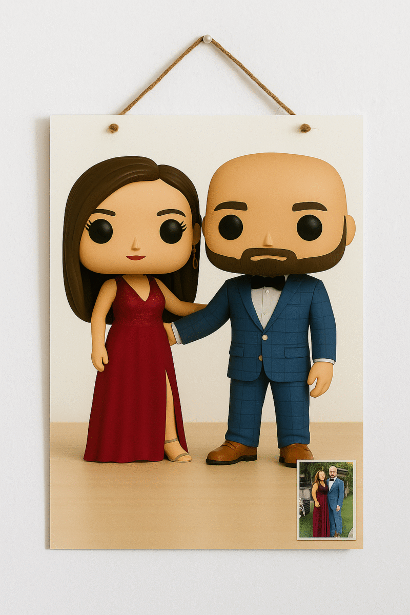 Cuadro de novios estilo Funko personalizado (metacrilato) - Imagen 2