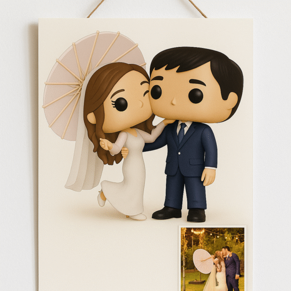 Cuadro de novios estilo Funko personalizado (metacrilato)