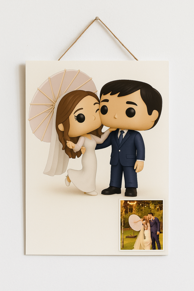 Cuadro de novios estilo Funko personalizado (metacrilato)