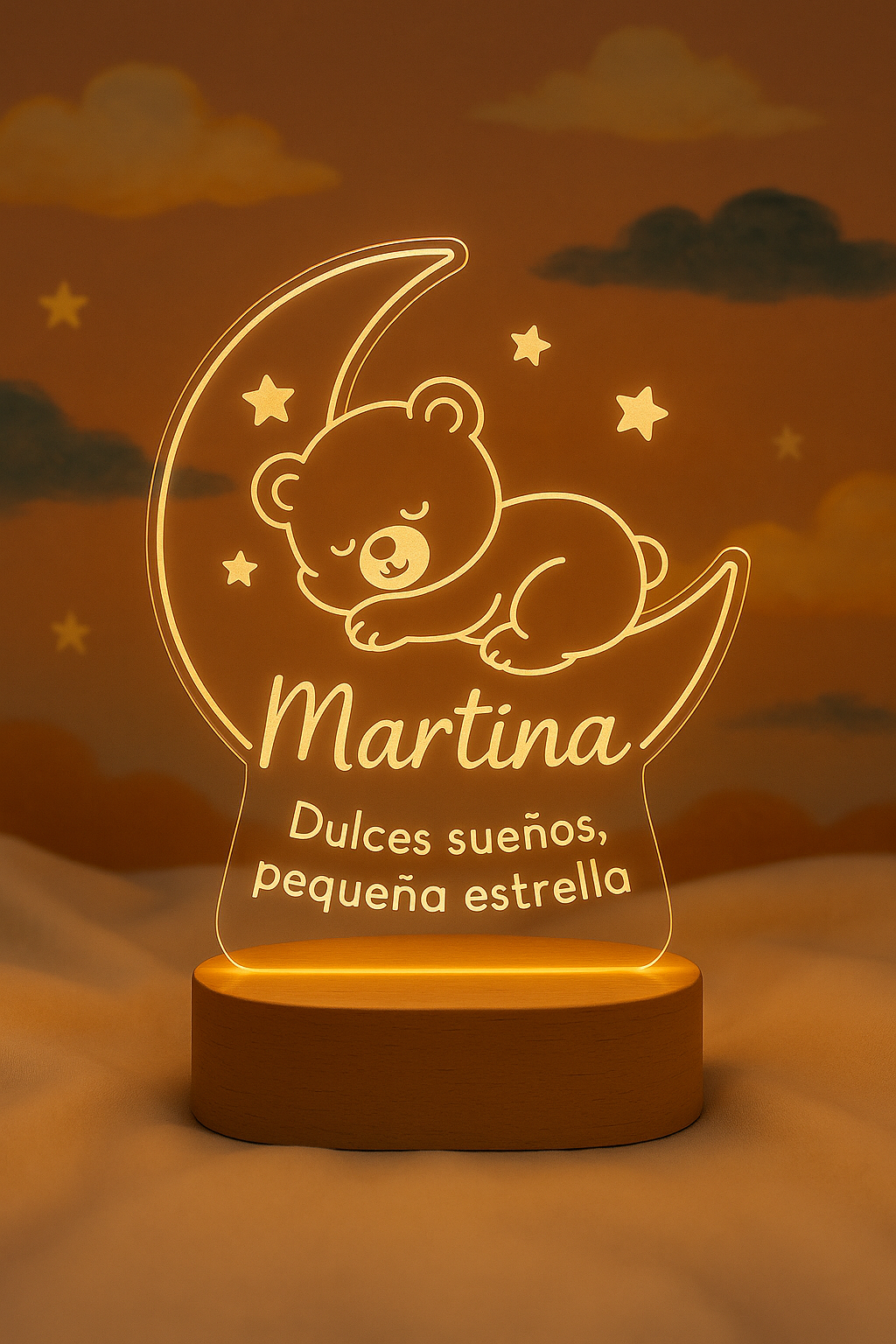 Lámpara LED infantil personalizada con nombre | Hecha a mano en Barcelona - Imagen 8