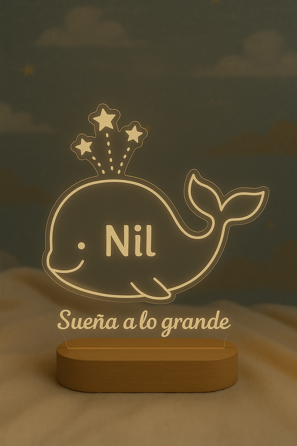 Lámpara LED infantil personalizada con nombre | Hecha a mano en Barcelona - Imagen 9