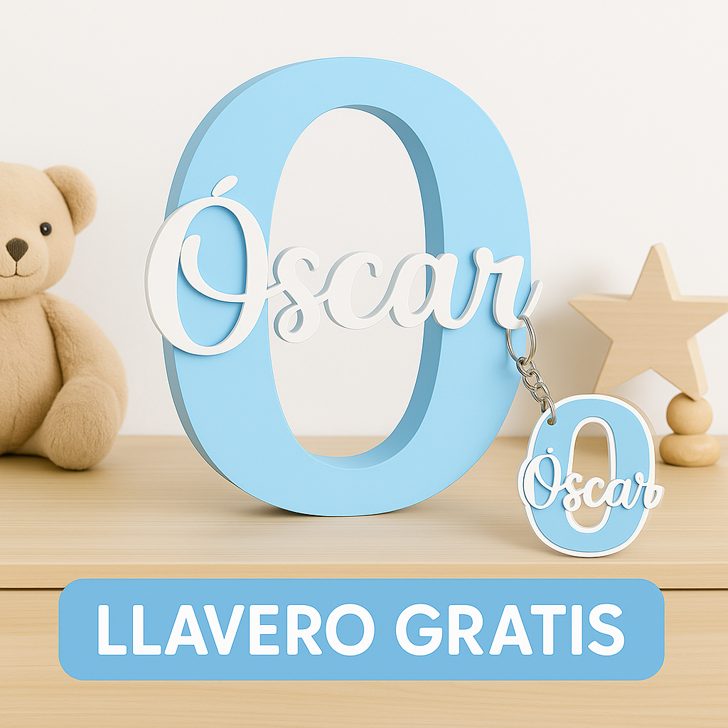 Inicial 3D personalizada con nombre | Hecha a mano en Barcelona - Imagen 5