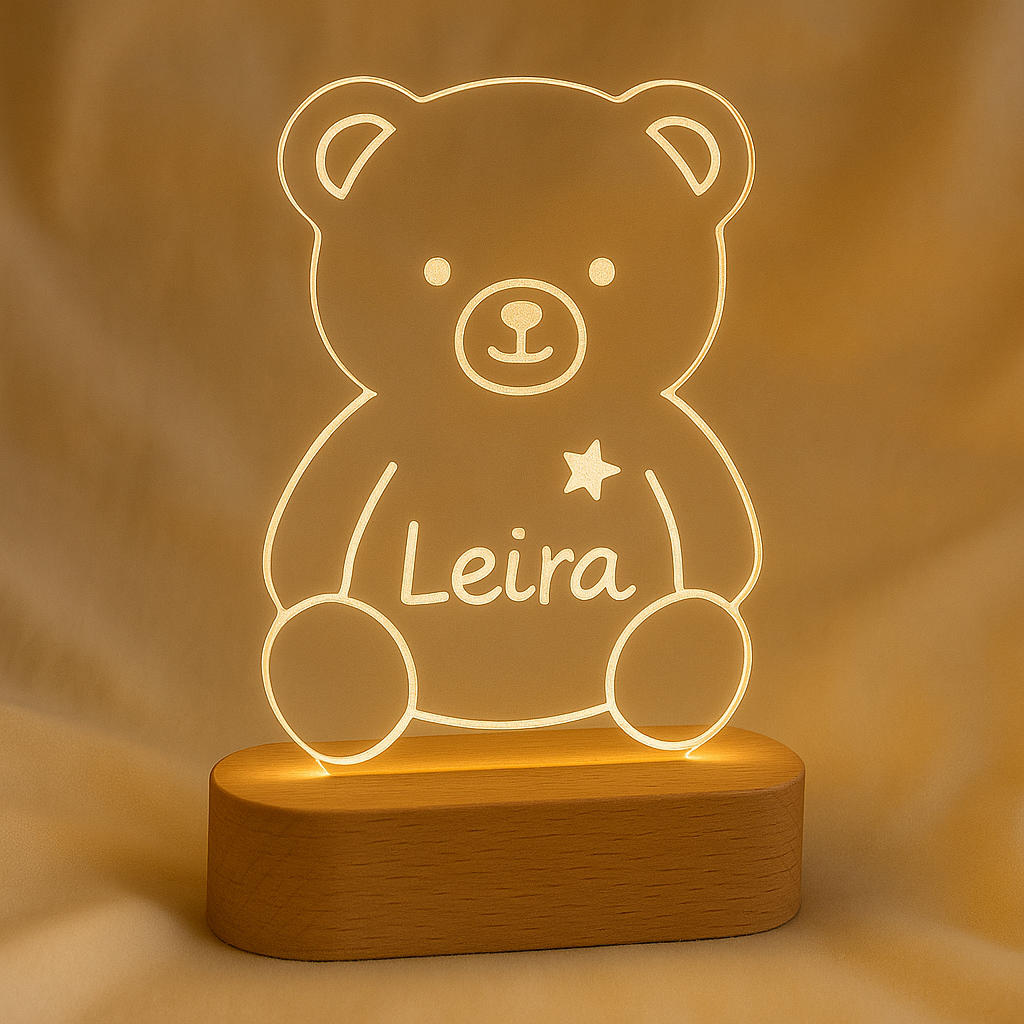 Lámpara LED infantil personalizada con nombre | Hecha a mano en Barcelona - Imagen 3