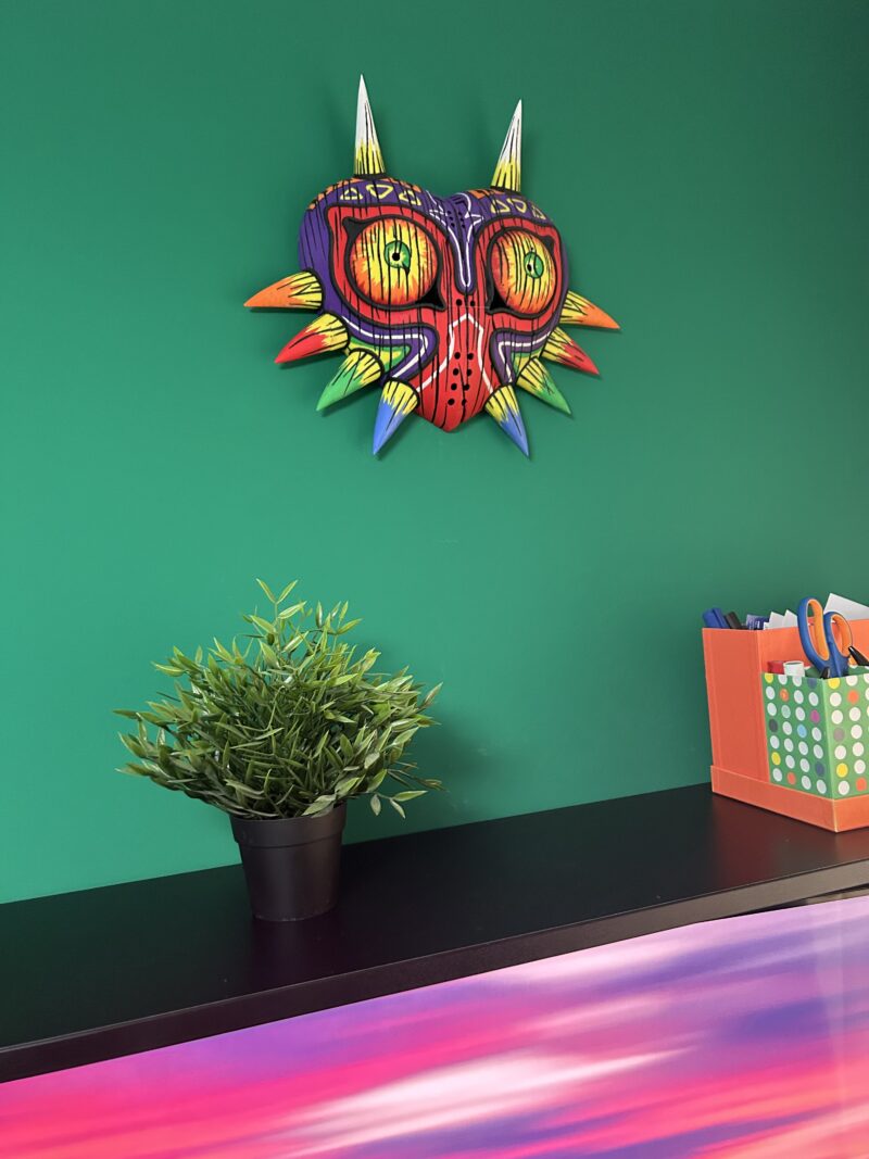 Máscara Majora’s Mask Zelda 3D pintada a mano (37 cm) - Imagen 2