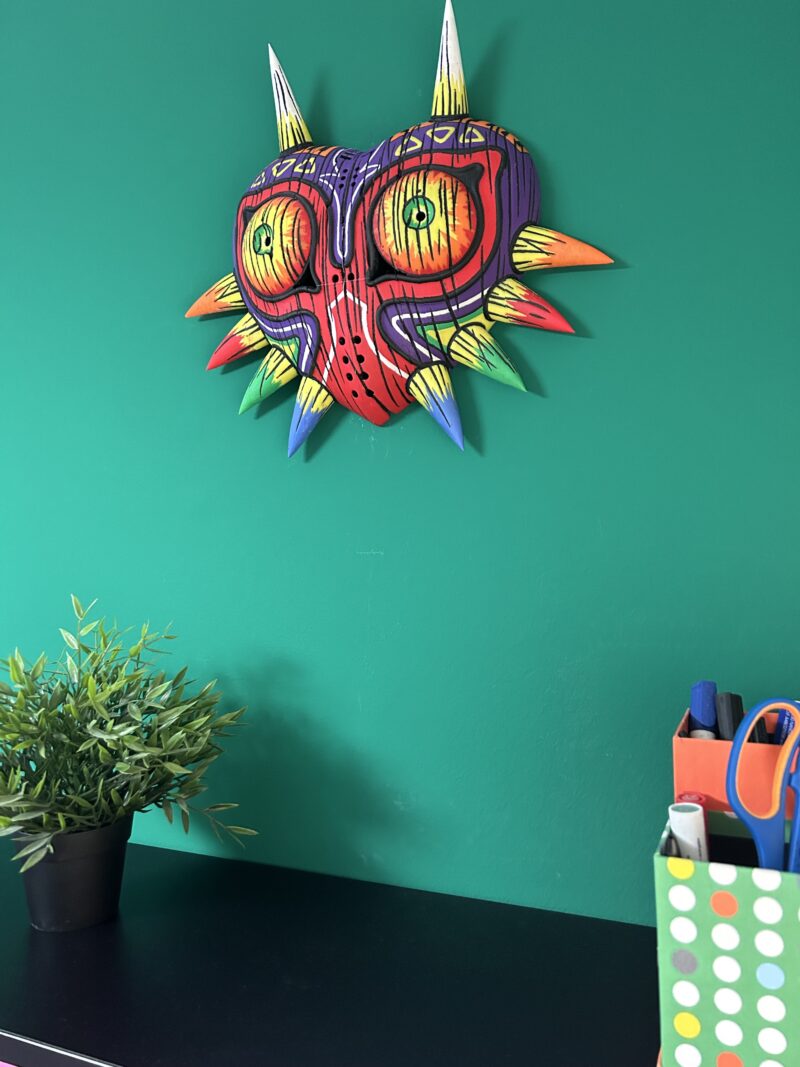 Máscara Majora’s Mask Zelda 3D pintada a mano (37 cm) - Imagen 3
