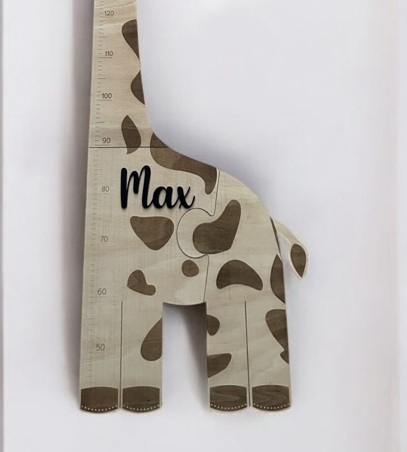 Medidor infantil jirafa personalizado con nombre - Imagen 4