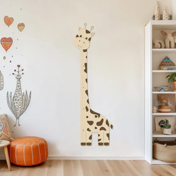 Medidor infantil jirafa personalizado con nombre