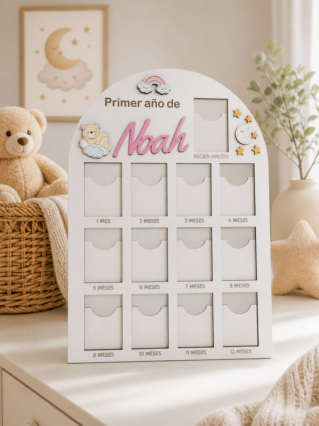 cuadro personalizado bebe 12 meses