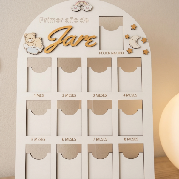 cuadro bebe fotos meses, 1año Yolascraft