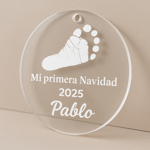 Adorno “Mi Primera Navidad” Personalizado – Metacrilato Premium
