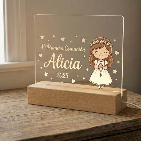 Lámpara LED Personalizada Primera Comunión | Diseños Niño y Niña