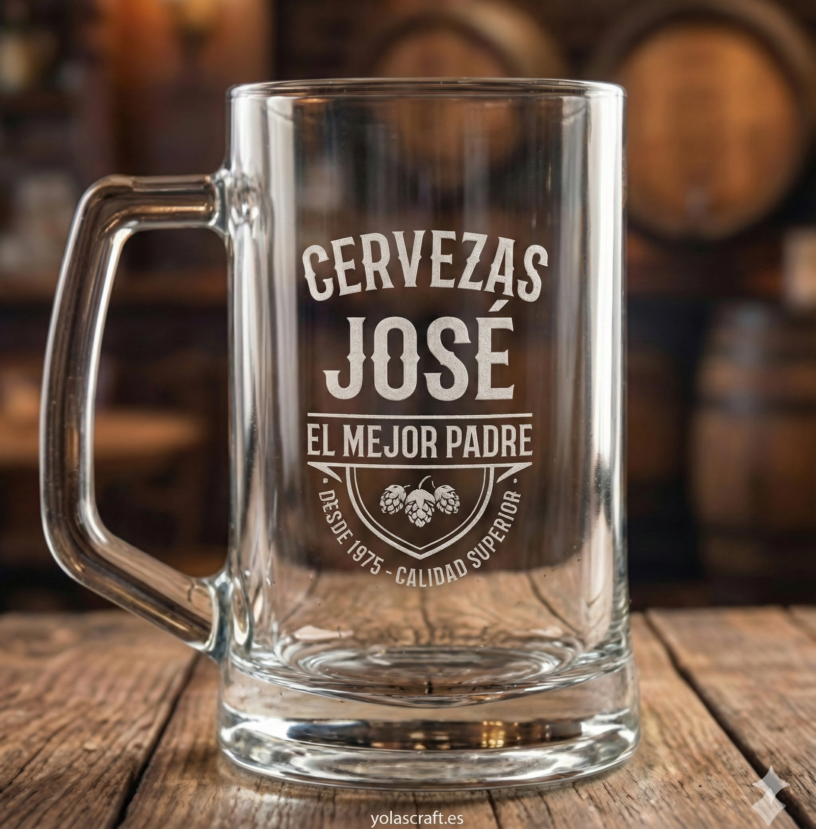 Jarra de Cerveza Personalizada "Leyenda" - Grabado Láser Premium (380ml) - Imagen 5