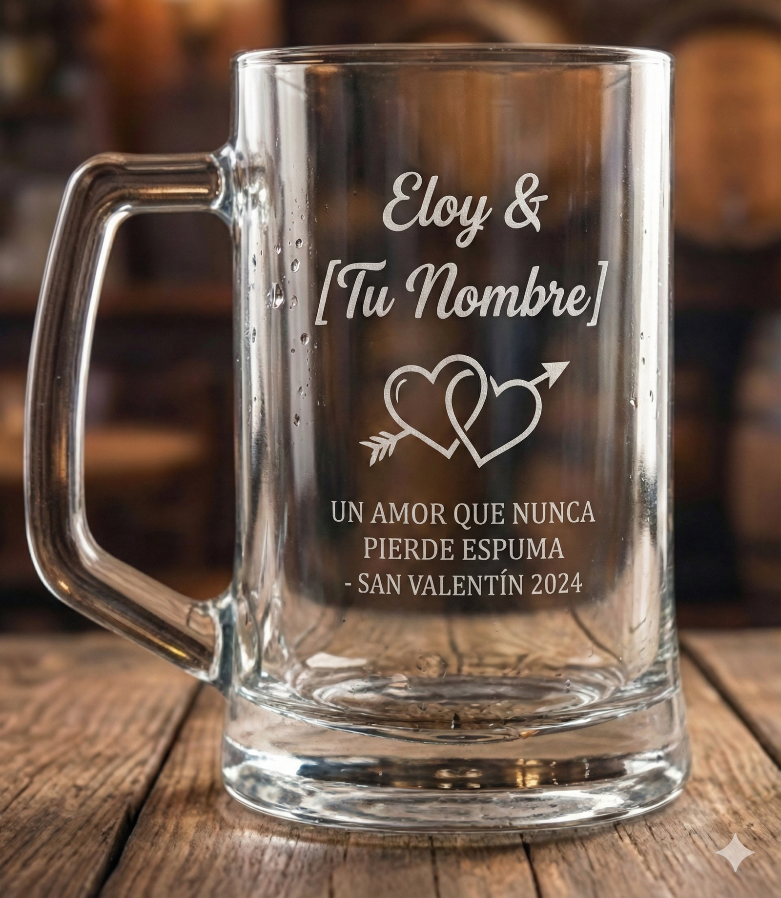 Jarra de Cerveza Personalizada "Leyenda" - Grabado Láser Premium (380ml) - Imagen 3