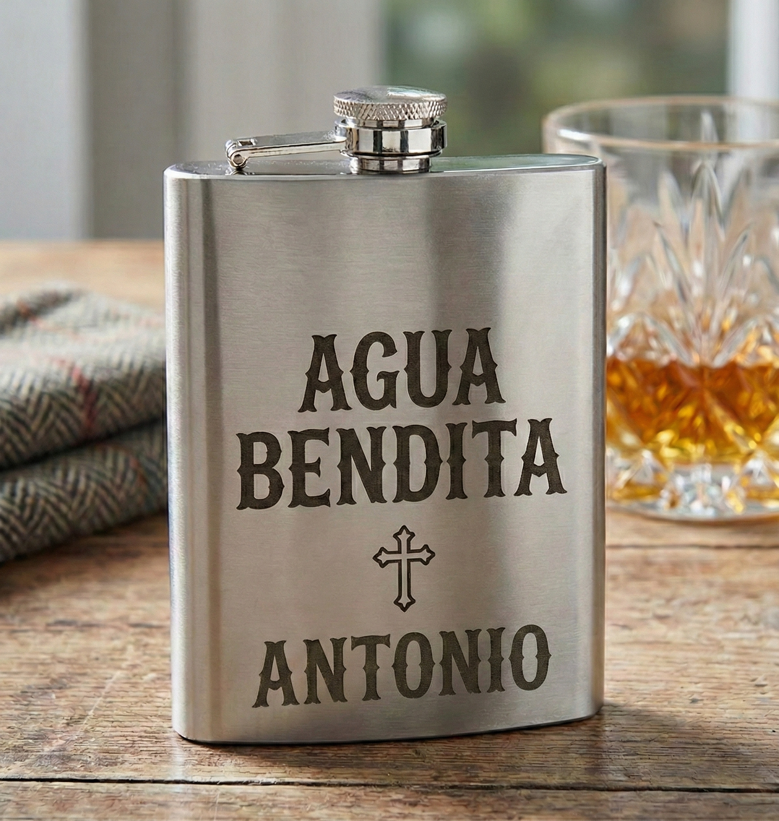 Petaca Grabada Personalizada "Edición Deluxe" | Acero Inoxidable Anti-Óxido - Imagen 5