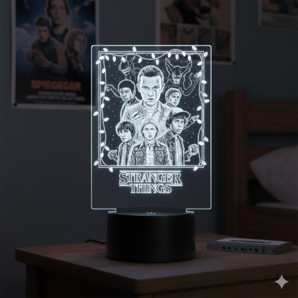 Lámpara LED 3D Stranger Things personalizada con nombre.