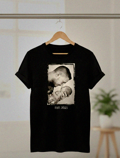 Camiseta Personalizada "Vintage Heritage" – Regalo Día del Padre con Foto y Año EST.
