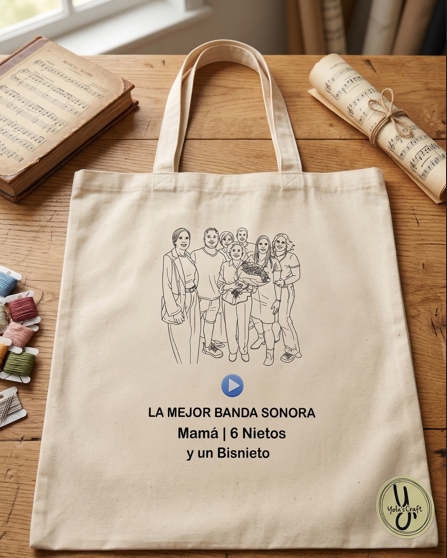 Tote Bag Personalizada "Tu Mayor Tesoro" - Regalo Emotivo para Madres y Abuelas