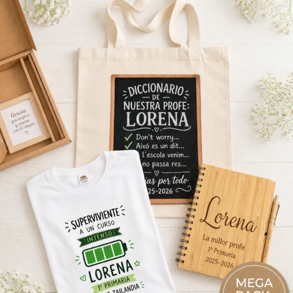 pack regalo profe fin de curso, regalo profe fin de curso