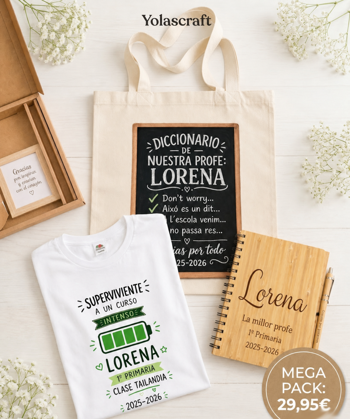 pack regalo profe fin de curso, regalo profe fin de curso