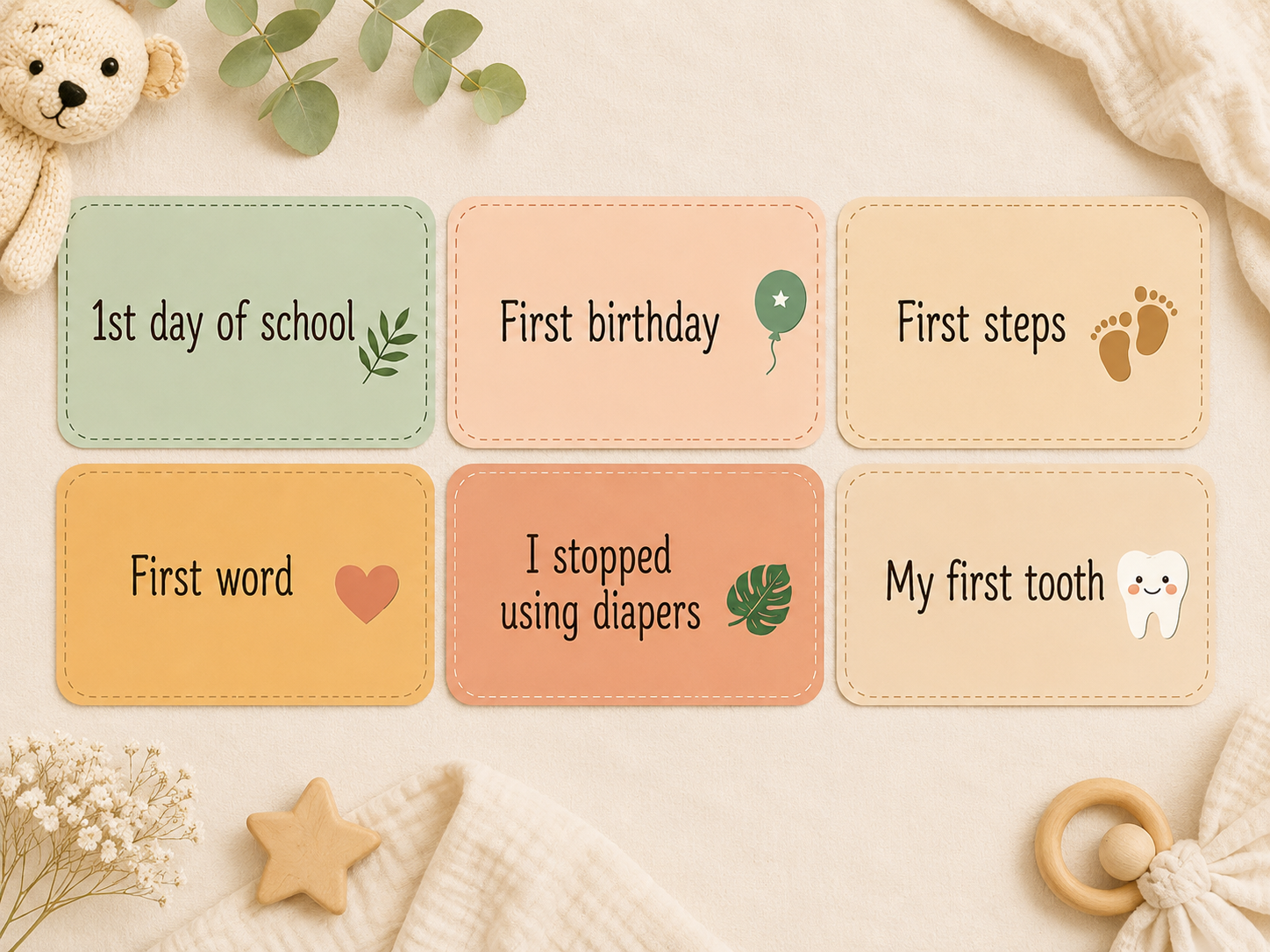 Medidor de Altura Infantil de Madera Dinosaurios – Personalizado con Nombre e Hitos - Imagen 8