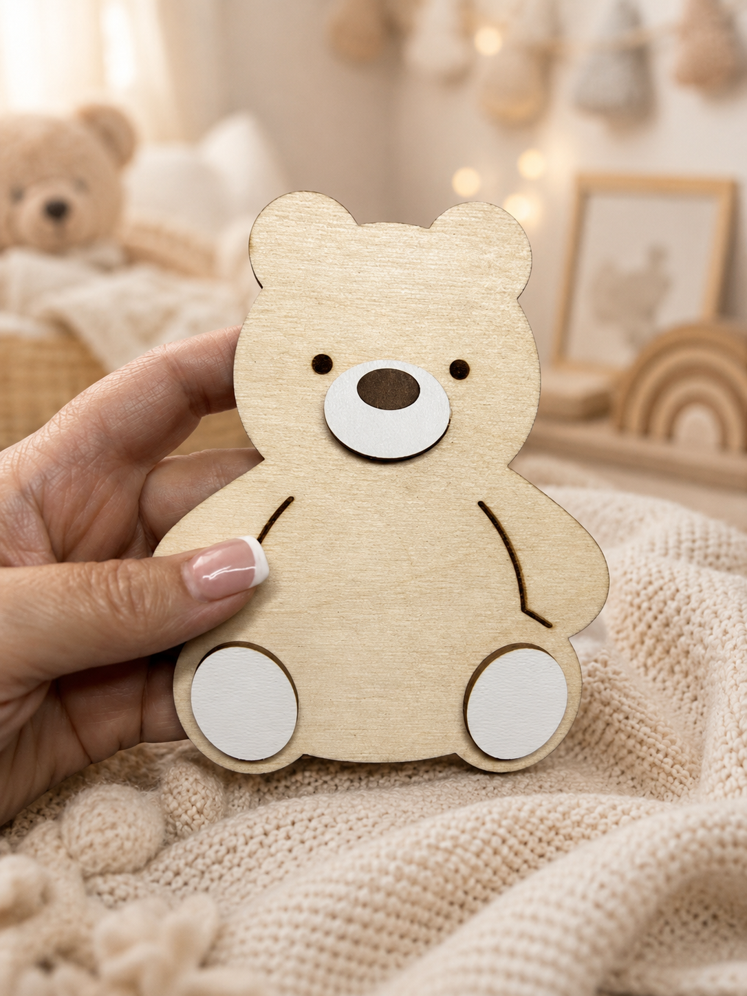 Pack de Decoración Infantil Personalizada - Nombre Bebé de Madera - Yolascraft - Imagen 4