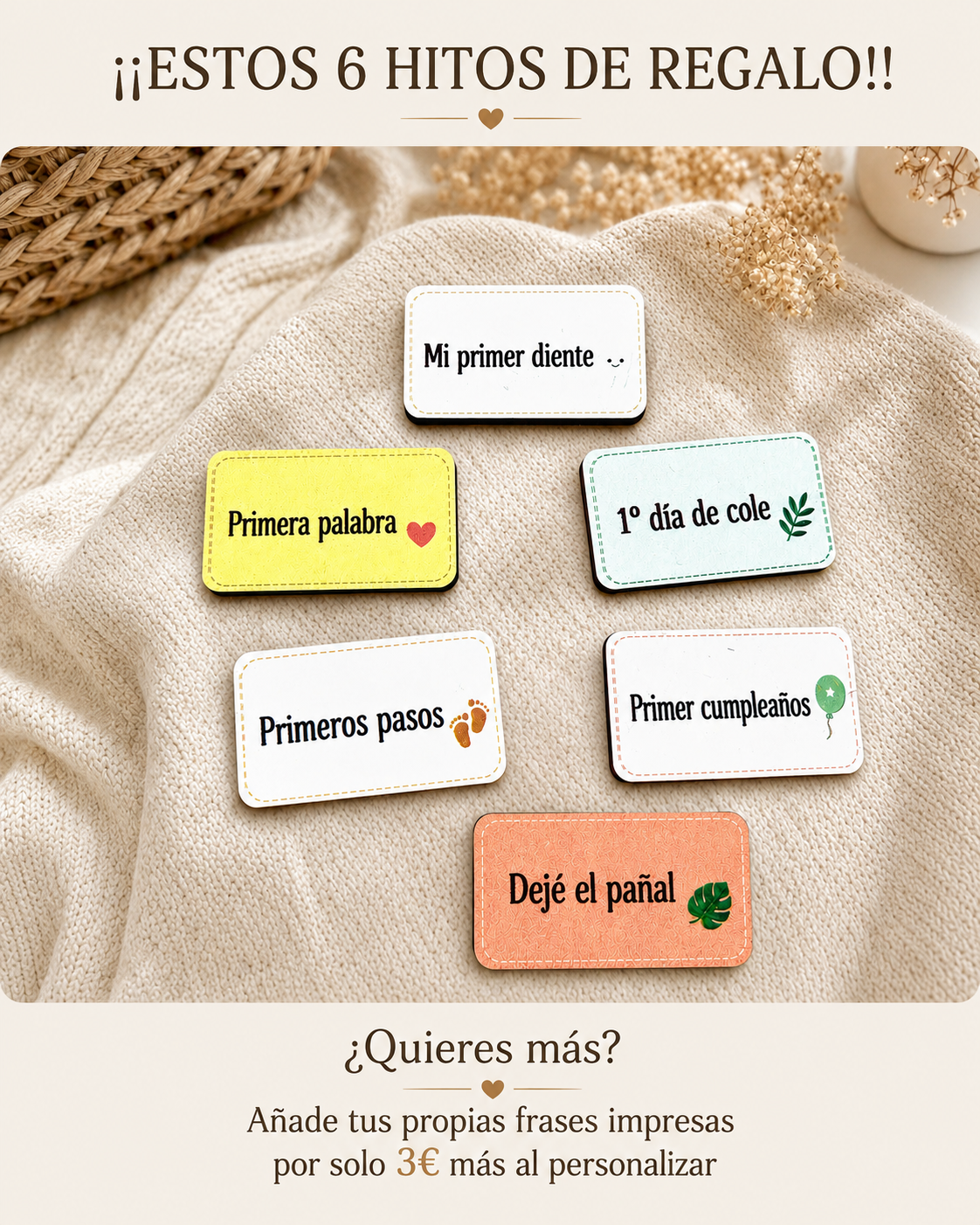 Medidor de Altura Infantil de Madera Dinosaurios – Personalizado con Nombre e Hitos - Imagen 9