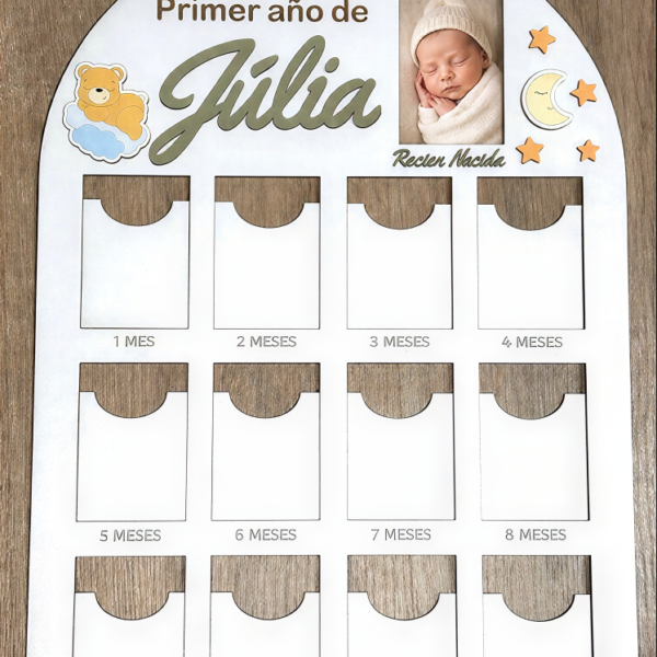 Cuadro “Mi Primer Año” personalizado | Hecho a mano en Barcelona