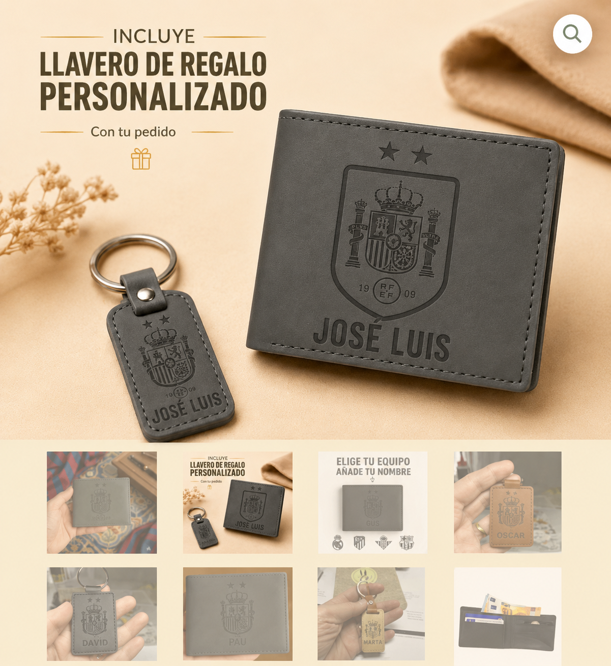 ⭐⭐ ¡Somos Campeones del Mundo! Personaliza tu cartera de España con tu nombre - Imagen 2