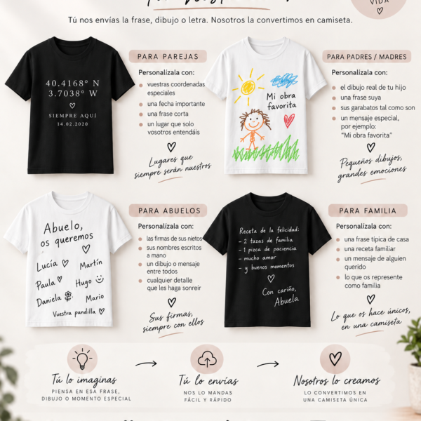 Camiseta personalizada con tu historia