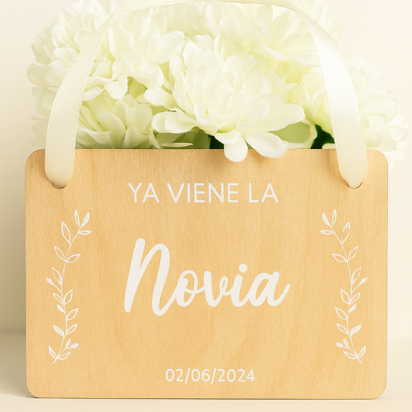 Cartel de madera