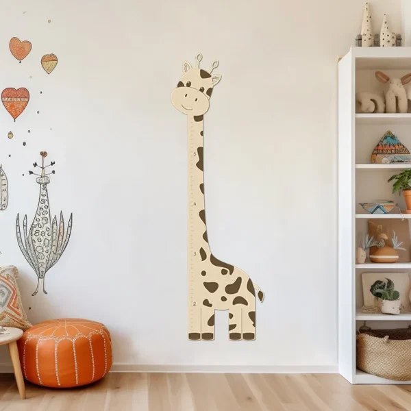 Medidor infantil jirafa personalizado con nombre